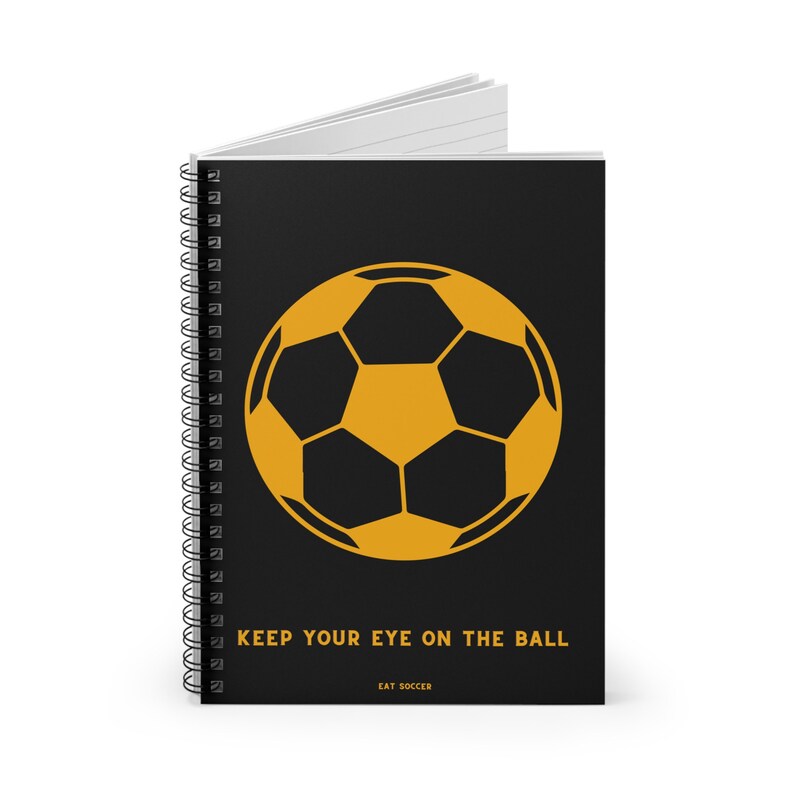 Soccer Ball Spiral Notebook: Black Journal for Soccer Coach Gift - Etsy