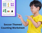 Soccer Cone Counting Worksheet: Kindergarten Math (PDF)