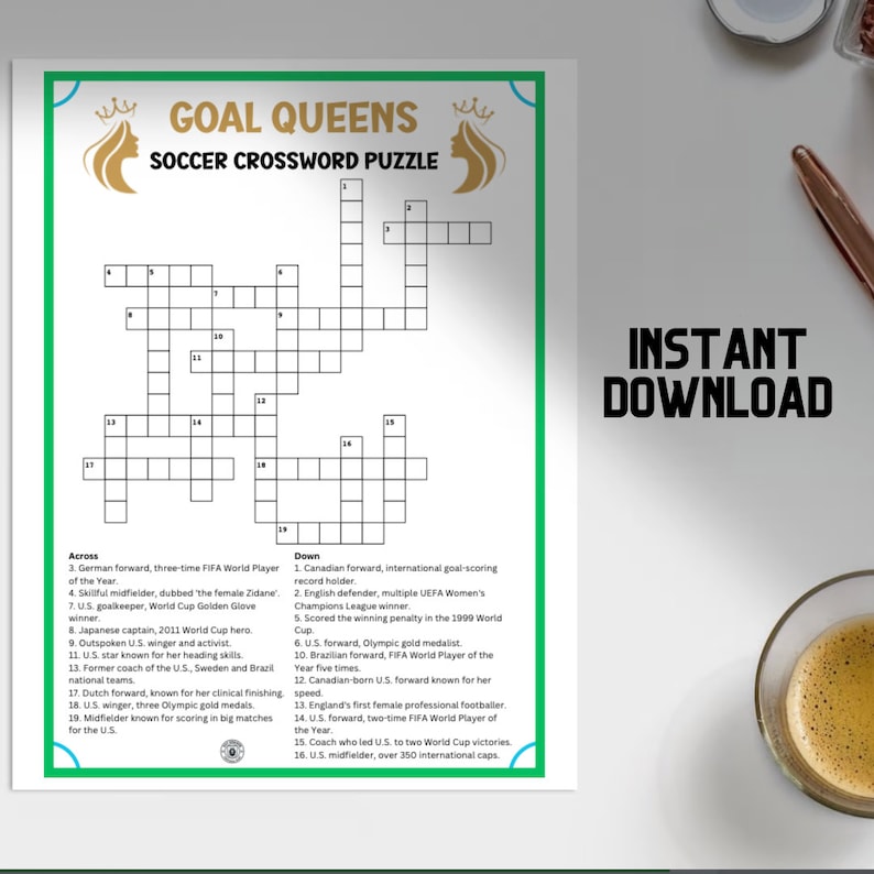 Goal Queens Soccer Crossword Puzzle Women #39 s Soccer Trivia Crossword Goal Queens Soccer Crossword Puzzle Women #39 s Soccer Trivia Crossword