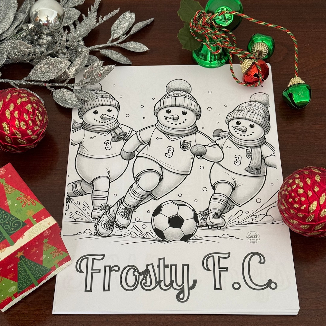Snowman Printable, Soccer Coloring Page, Christmas Coloring Book, Kids ...