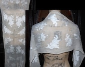 Antique Victorian Edwardian Floral Romantic Dress Table Runner Piano Shawl as is