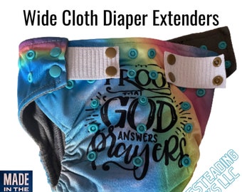 Pair of WIDE Mama Koala, Alva & more cloth diaper extenders, diaper converters to pull ups