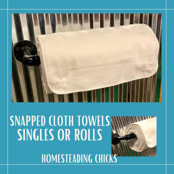 Flannel Double Layer Cloth Towels with Snaps 2 ply