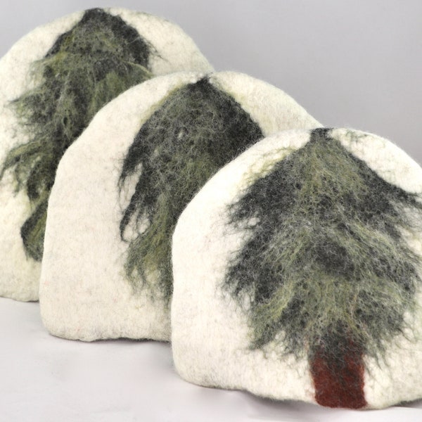 Tree Tea Cozy, Felted Pine Tree Teapot Cosy, Felted Wool Pine Tea Cozy, Tree Coffee Cozy, French Press Wool Coffee Pot Cosy,