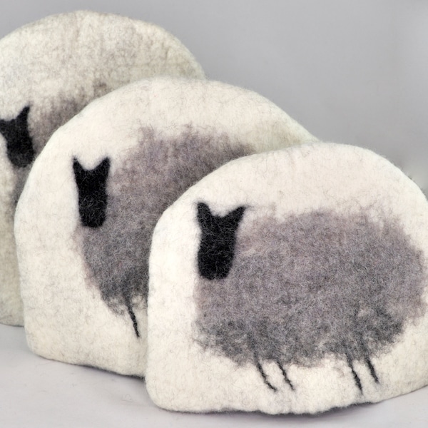 Tea Cozy, Teapot Cozy, Felted Tea Cozy, Sheep Tea Cozy, Coffee Cozy, Felted Sheep, Wool Tea Cozy, Felt Tea Cozy in white with sheep image