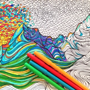 Coloring Page: Mountain