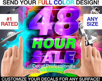 Calcomanía de vinilo personalizada a todo color: Arte de pared personalizado