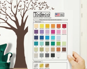 Wall Decal Color Samples - Color Guide Swatches - Try before you buy! Decal Swatches