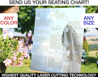 Wedding Seating Chart Static Cling: Find Your Seat Vinyl Decal