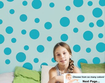 Mixed Polka Dot Wall Decals: Kids Room Decor