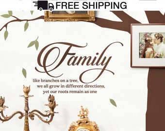 Family Tree Quote Wall Decal: Like Branches On A Tree