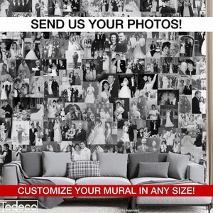 Benutzerdefinierte Fotocollage, Familiencollage Wandbild, Collage Peel and Stick, Familienwandbild, Fotowandbild, Benutzerdefinierte Collage Peel n Stick, Todeco