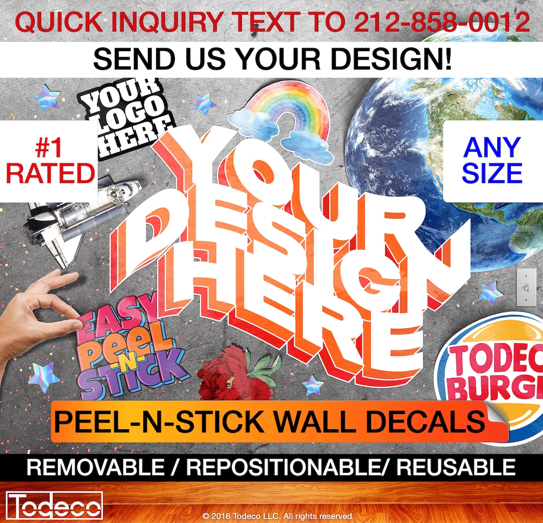 Peel and Stick Wall Decals, Peel N Stick Wall Decals, Logo Peel and