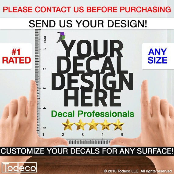 Custom Wall Decal Custom Decal Custom Wall Sticker | Etsy