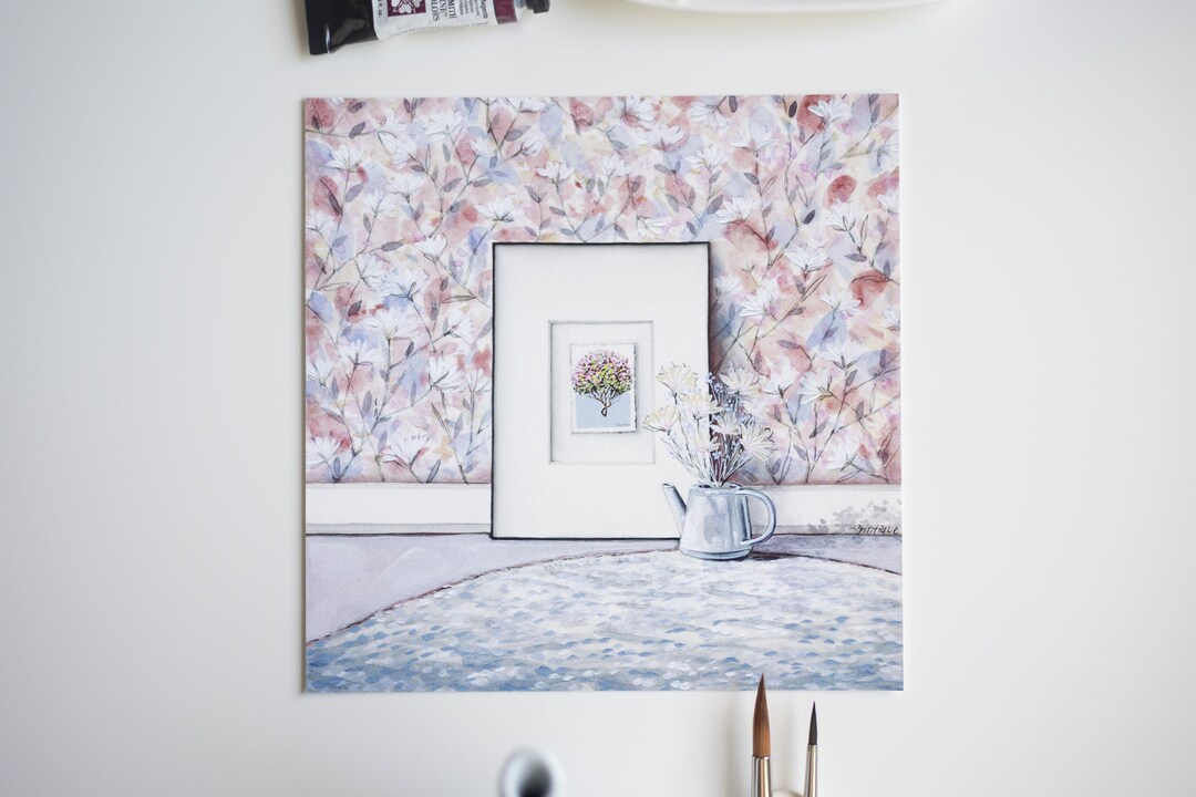 Quiet Time Art Print, Floral "still Life", 8x8 Fine Art Paper - Etsy
