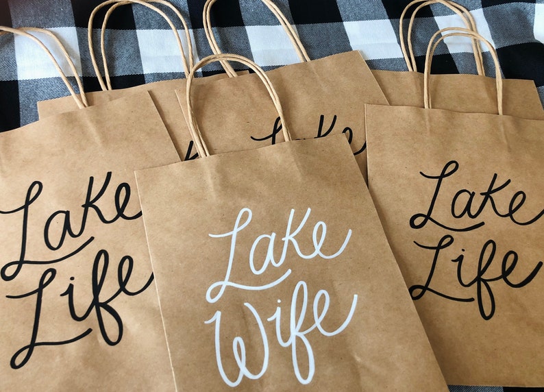 Lake Life Lake Wife Gift Bags Bachelorette Birthday Party Etsy