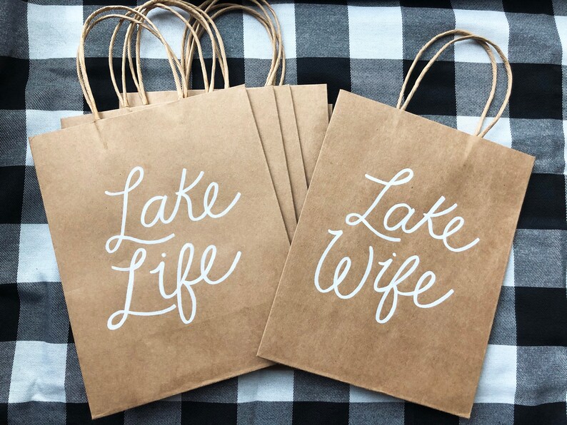Lake Life Lake Wife Gift Bags Bachelorette Birthday Party Etsy