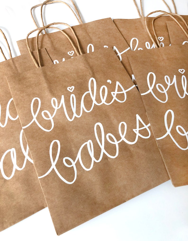 Bride's Babes Bachelorette Party Kraft Gift Bags with Etsy