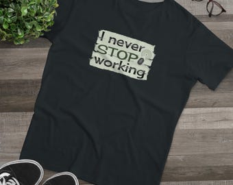 Diseño de impresión de camiseta | Camiseta de trabajo humorística para hombre, diseño tipográfico, nunca dejo de trabajar