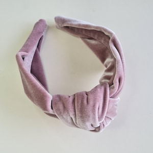 Velvet headband vintage style, dusty pink headband, womens head accessories, velvet bohemian headband, gift under 20, velvet head band