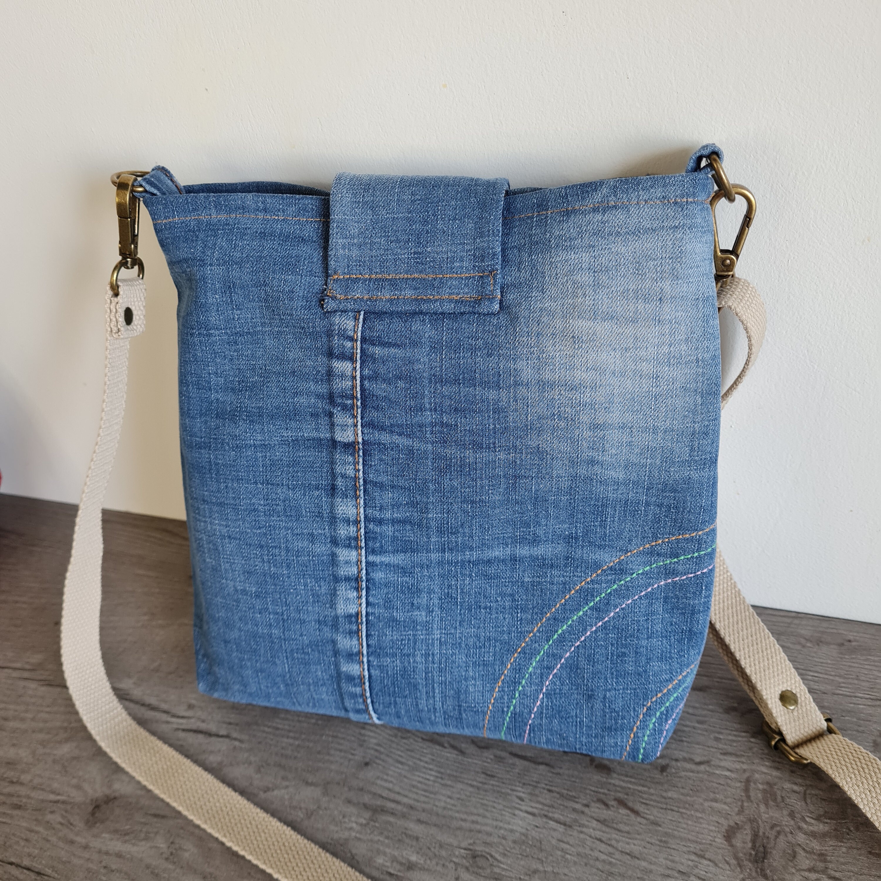 Cross Body Boho Style Recycled Jeans Small Bag Denim Small - Etsy