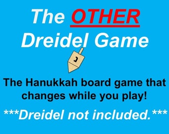 The Other Dreidel Game Printable Hanukkah Board Game for 3-8 Players Age 8 and Up