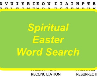 Spiritual Easter Word Search Puzzle with Religious Terms for Holiday Fun and Religious Education