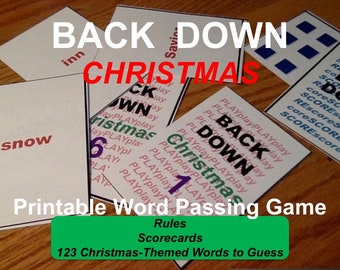 Printable Christmas Word Passing Game, 4 to 8 players, Age 8 to Adult, with Nihil Obstat / Imprimatur