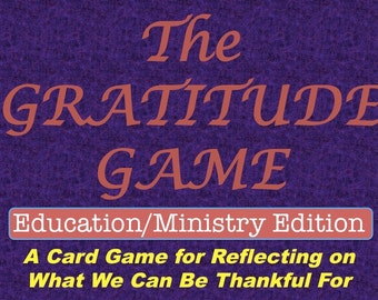 Gratitude Game, Education and Ministry Edition, Printable Thanksgiving Card Game for Large Group Activity