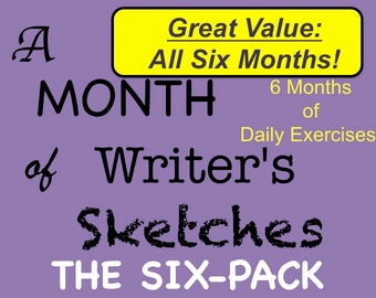 Six Collections of Printable Daily Writing Prompts for 6 Months of Creative Writing Exercises