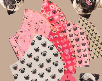 and Pugs Face Mask Washable Tacos Burritos 2 Layer Cotton  Reversible 