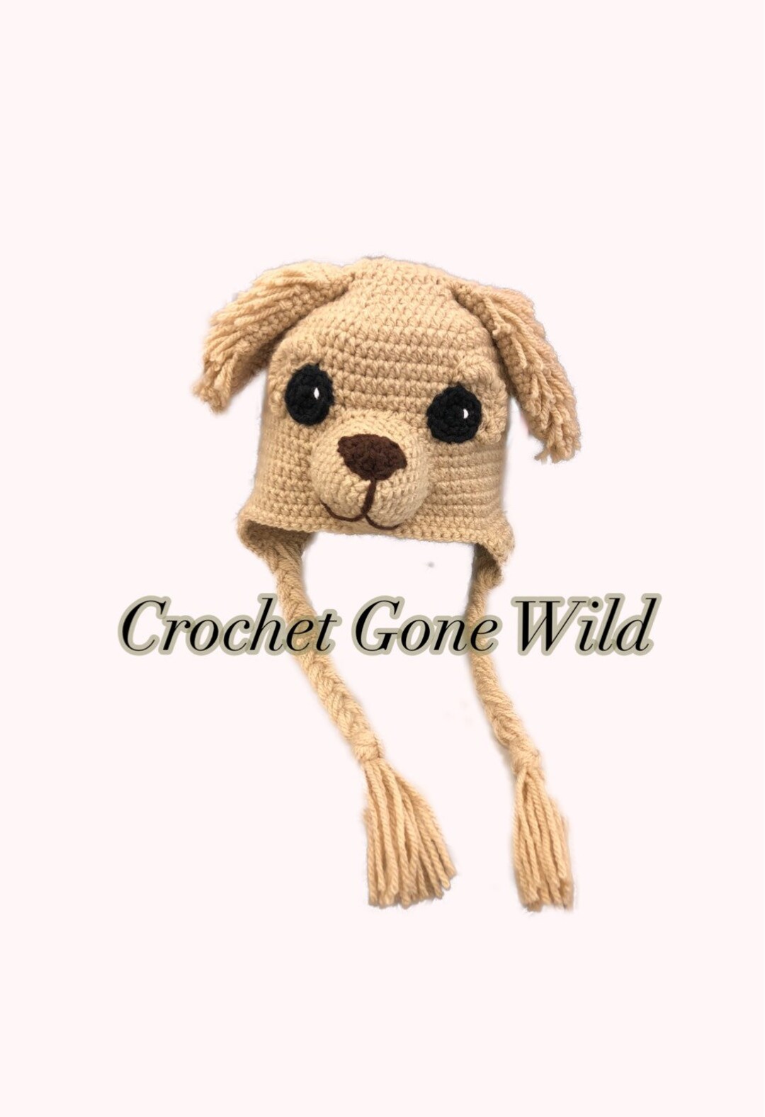 Puppy Dog Crochet Hatfloppy Ears Beigeear Flap Hat Etsy