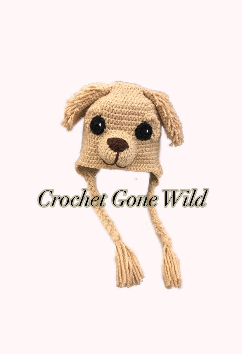 Puppy Dog Crochet HatFloppy Ears beigeear flap hat Etsy