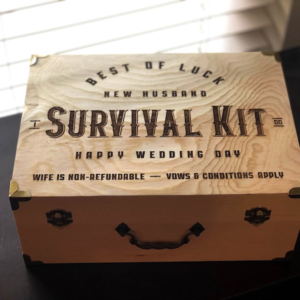 New Husband Survival Kit/ New Husband Gift / Wedding Gift for Him /Wedding Gift/ Husband Gift / Day of Wedding Gift for Groom