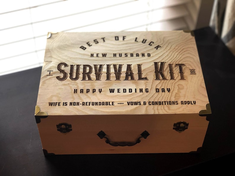 New Husband Survival Kit/ New Husband Gift / Wedding Gift for Him /Wedding Gift/ Husband Gift / Day of Wedding Gift for Groom