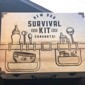New Dad Survival Kit Box/ New Dad Gift / Baby Shower Gift for Him / Baby Shower Gift/ Dad Gift