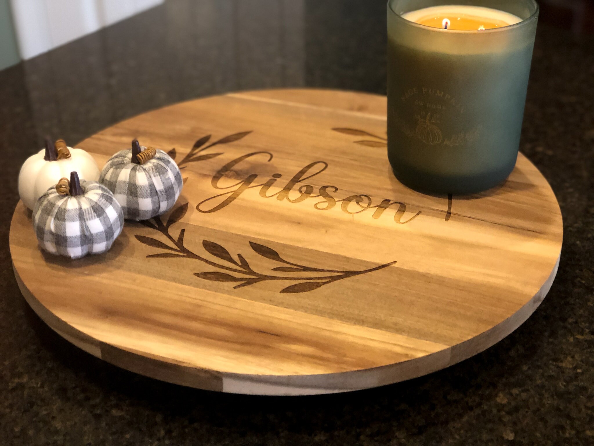Wooden Lazy Susan Christmas Gift Custom Lazy Susan Etsy