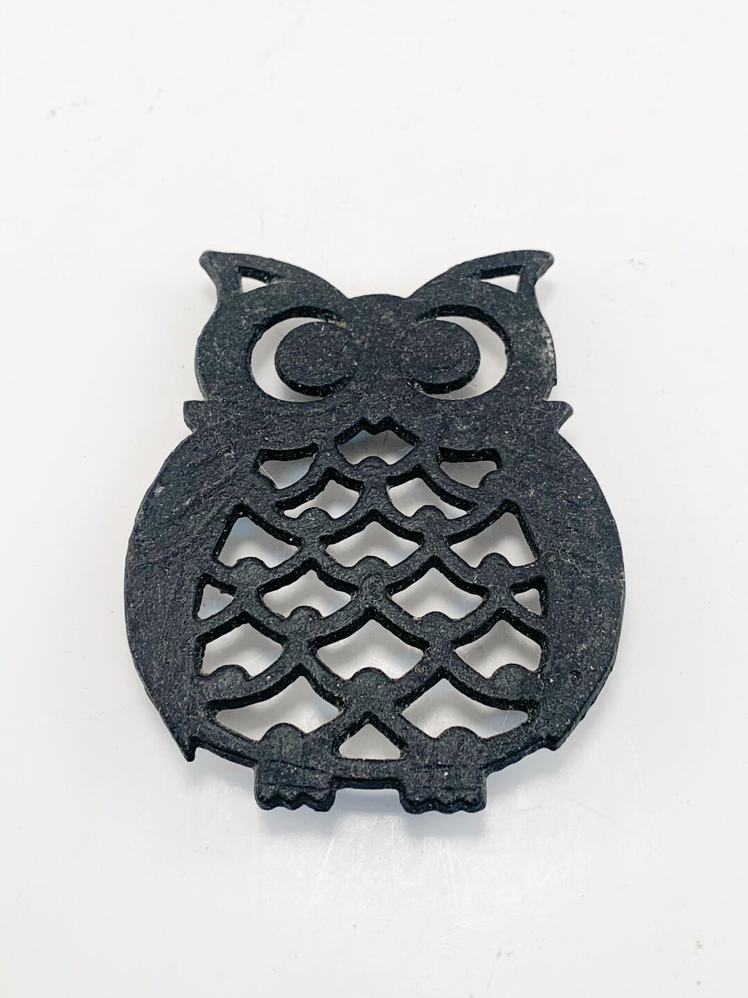 Vintage 1970s Cast Iron Owl Trivet Etsy
