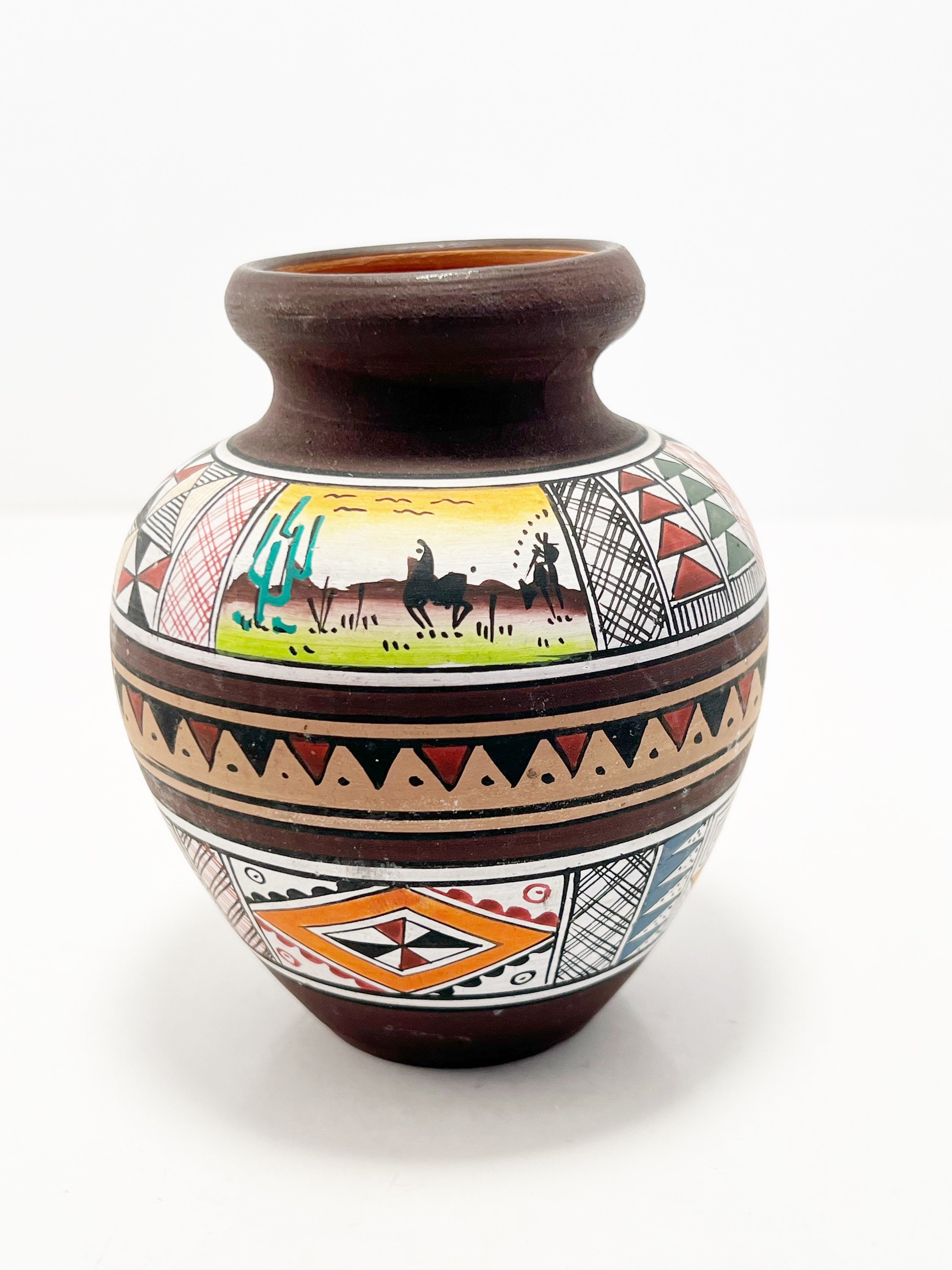Vintage Handmade Peruvian Incan Pottery Vase - Etsy