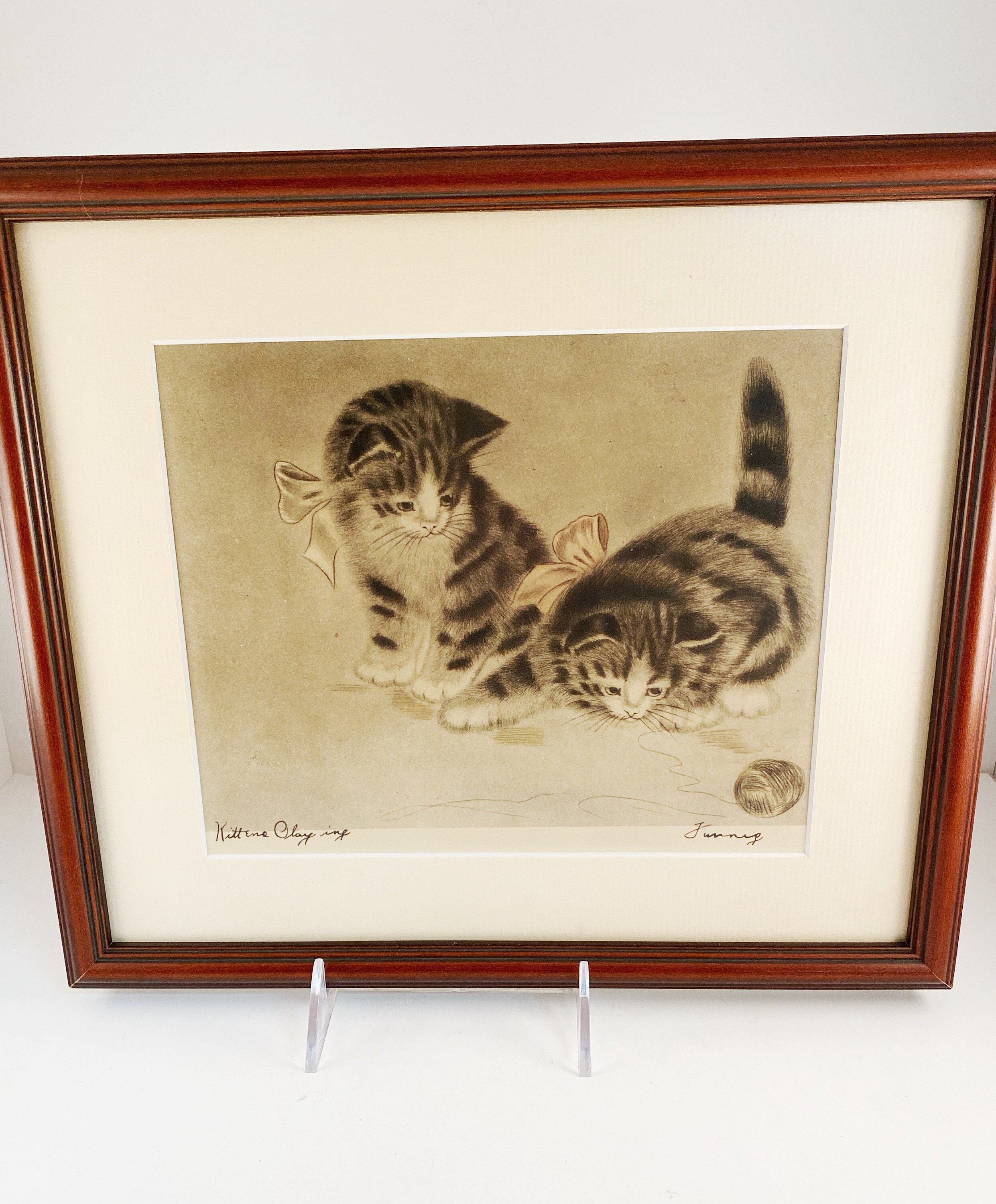 Charming vintage print of a Japanese painting that depicts a | Etsy