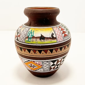 Vintage Handmade Peruvian Incan Pottery Vase - Etsy