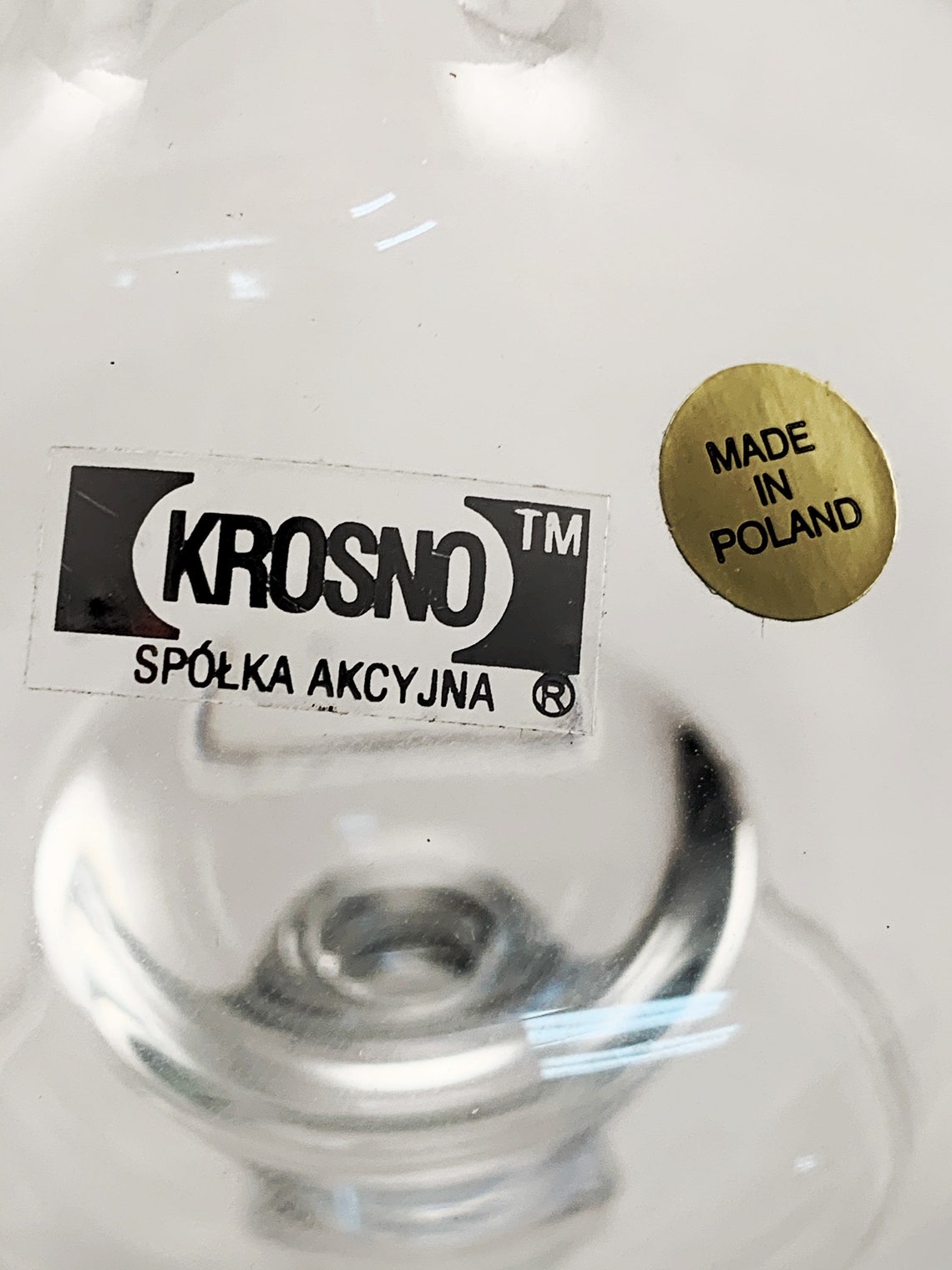 Vintage krosno spolka akcyjna clear crystal oil lamp made in Etsy