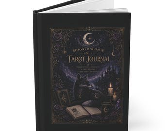 Caderno de Tarot Moon Fox (Capa Dura) | Cristais Místicos, Caderno de Astrologia