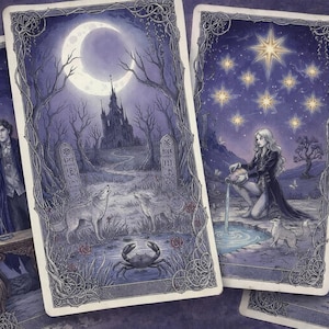 Digital Queens Folly Tarot Deck, Dark Victorian Gothic Tarot, Printable 78 Card Download