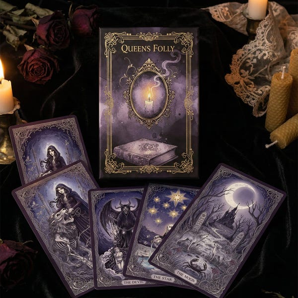 Queens Folly Gothic Tarot Deck | Shadow Work, Victorian Divination Cards
