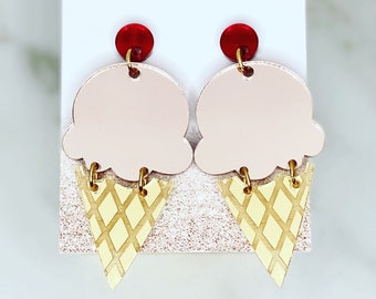 Ice Cream Acrylic dangle earrings