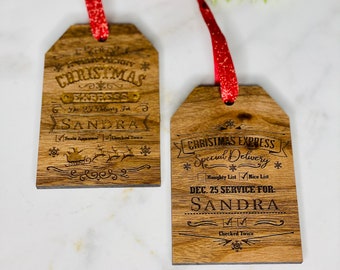 Custom name Santa/Christmas delivery gift tags