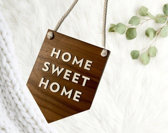 8.5 x 6.5 Wood Home Sweet Home sign