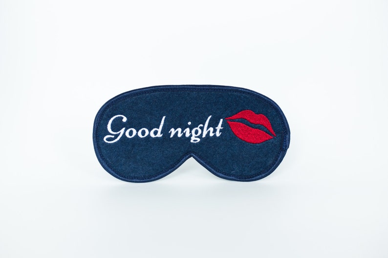 Good Night Sleep Mask Kiss Eye Sleep MaMask with Red Lips Etsy