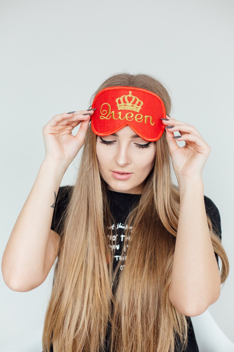 Queen Sleep Mask Mature Crown Felt Sleep Eye Mask Sleeping Etsy
